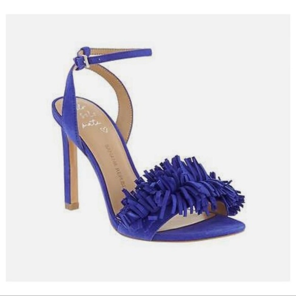 NWOB | Banana Republic Honey Fringe Sandal in Cobalt Blue Size 8M - Picture 1 of 6